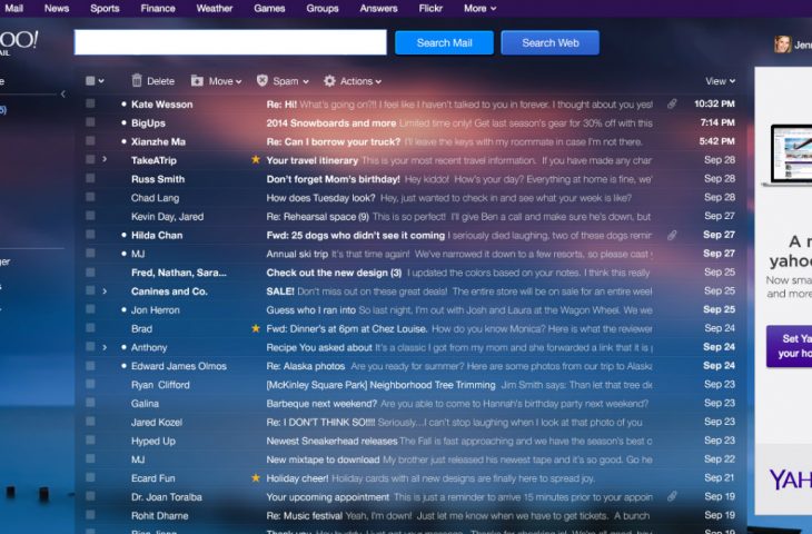 Yahoo mail uygulaması